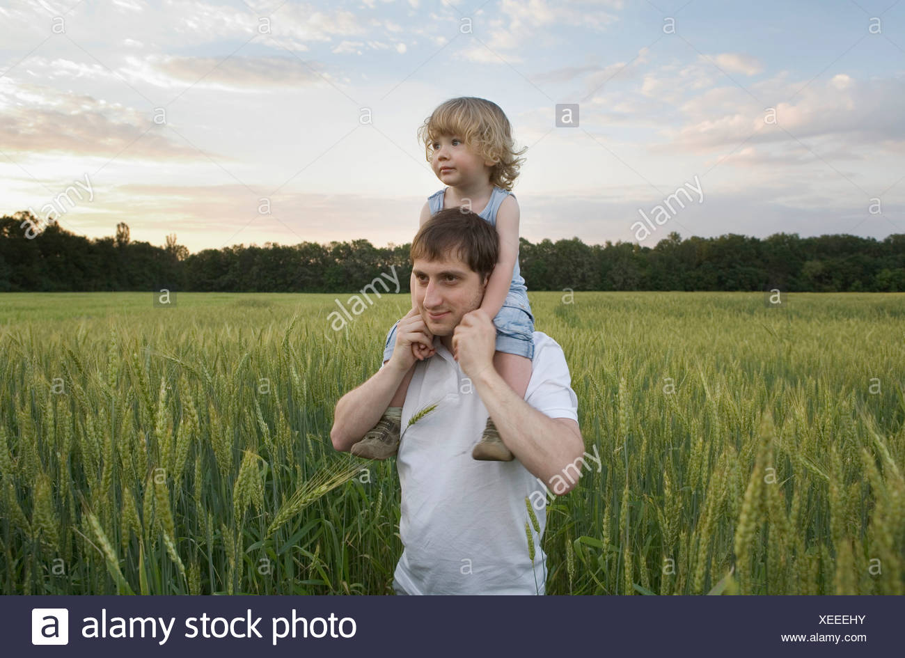 carrying baby on shoulders