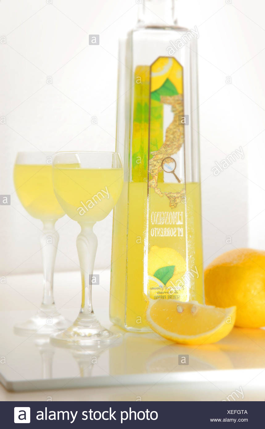 Italian Lemon Liqueur Limoncello High Resolution Stock Photography and