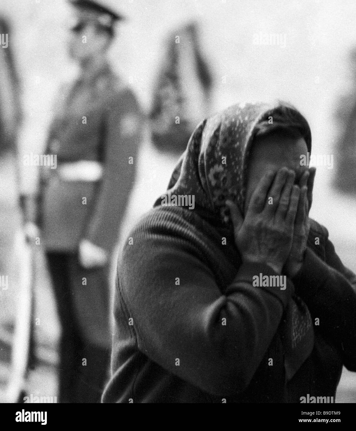 A mother mourns for her son killed in the Battle of Stalingrad during ...