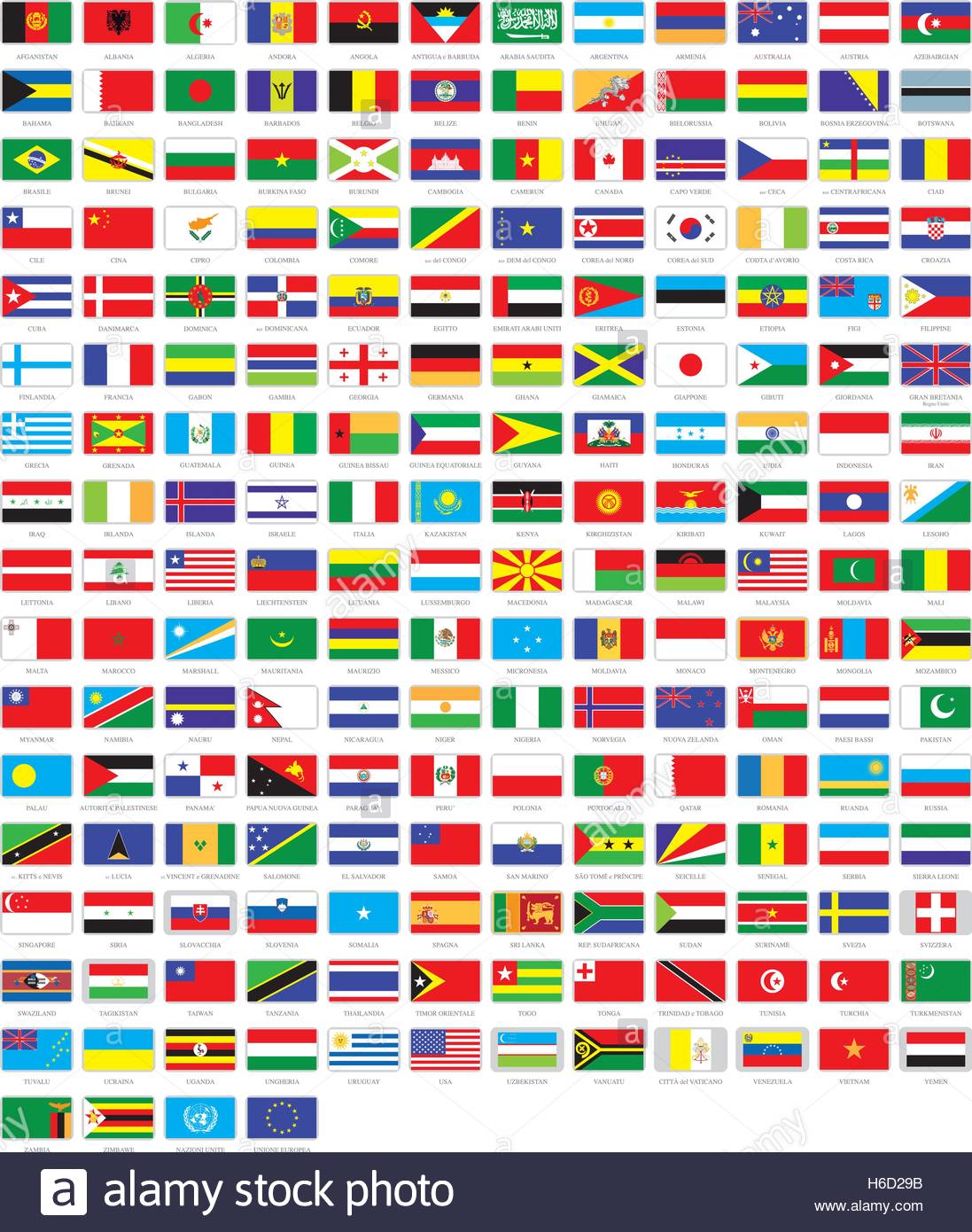 Флаги мира с названиями стран на русском