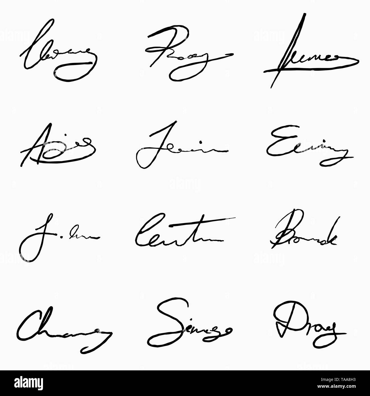 Fictitious signature hi-res stock photography and images - Alamy