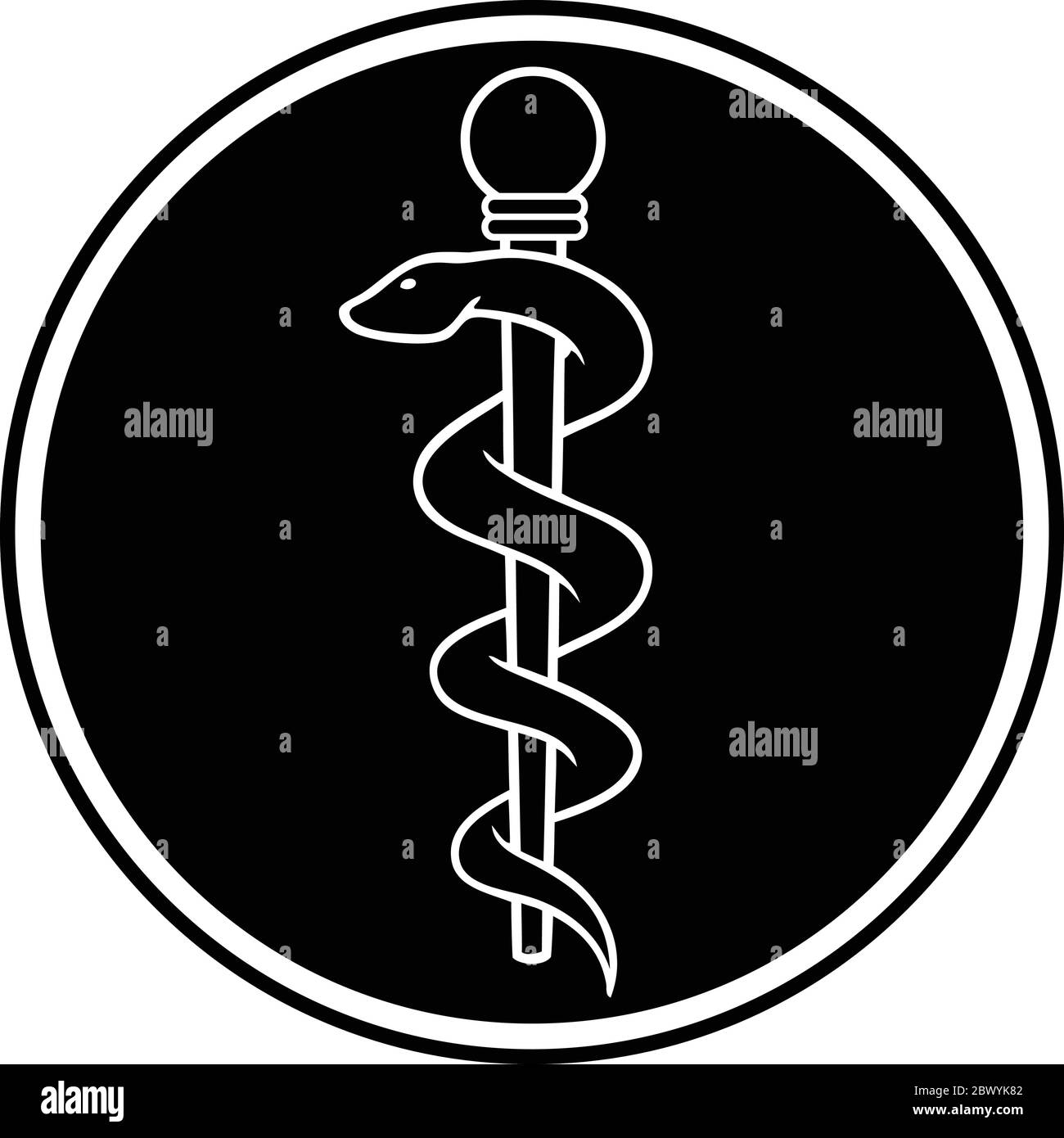 Asclepius Symbol An Illustration of an Asclepius Symbol Stock