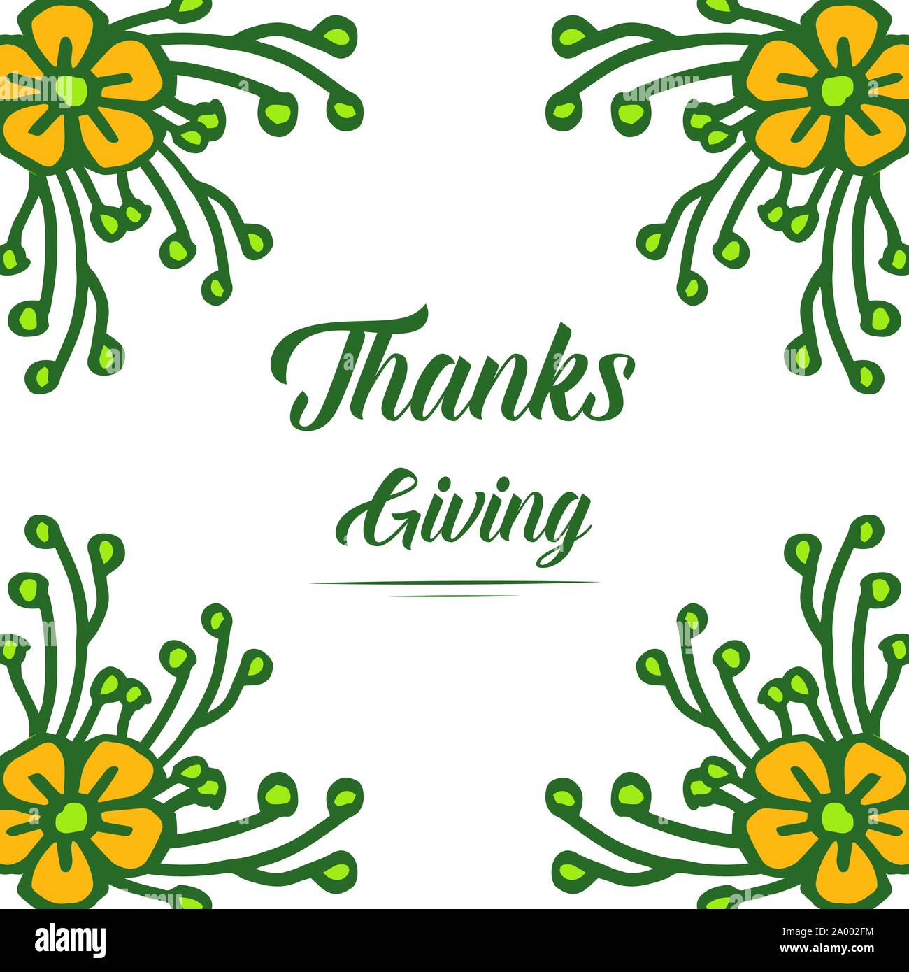 Schmuck der gelben Kranz Rahmen, für Beschriftungen Design der Danksagung. Vektor Stock Vektor
