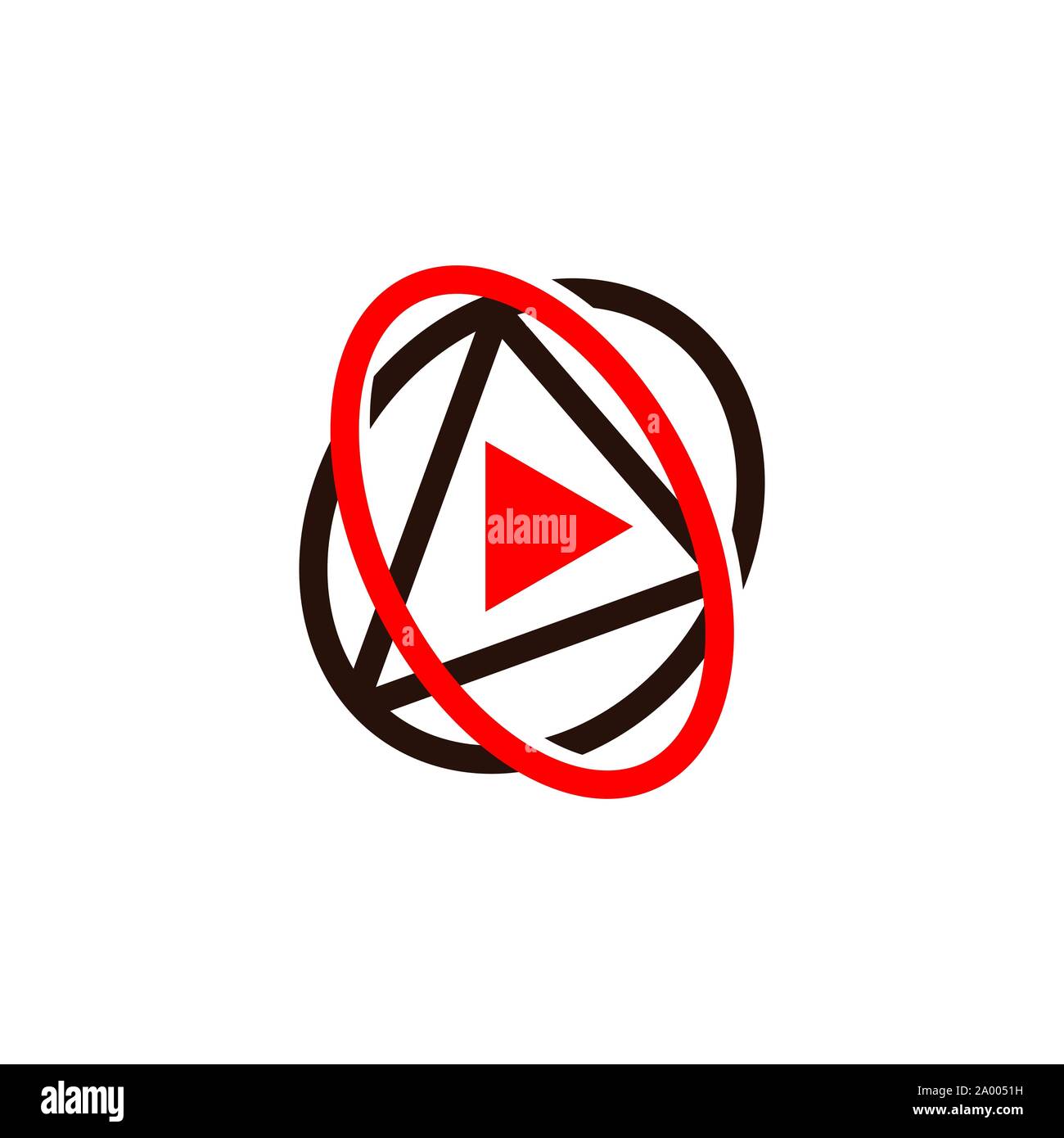 Tech Media Play Button Logo Design symbol Vektor-illustration element Stock Vektor