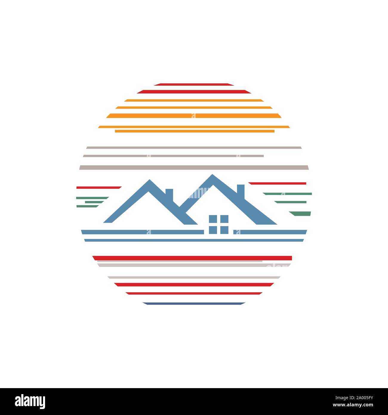 Haus abstract Home Bau Architektur Immobilien Immo Logo Design vector Konzept Abbildungen Stock Vektor