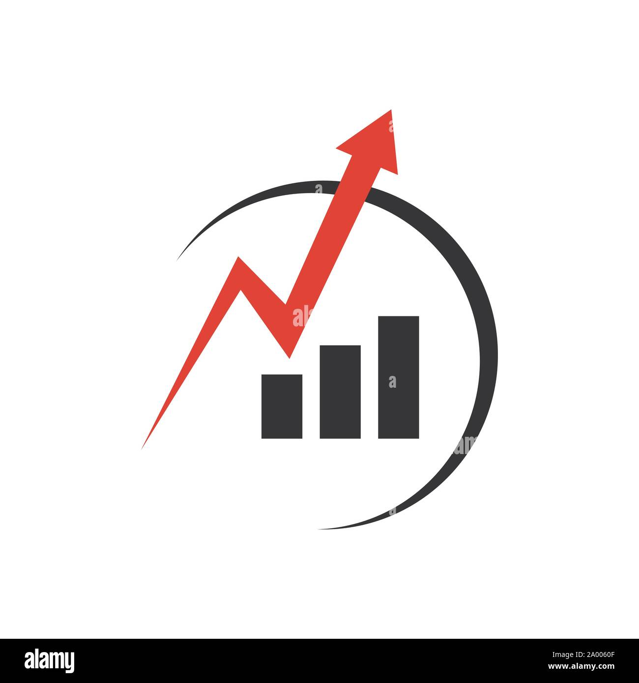 Abstrakte Grafik und Pfeil für Wirtschaft corporate business finance Marketing logo Vektor Stock Vektor