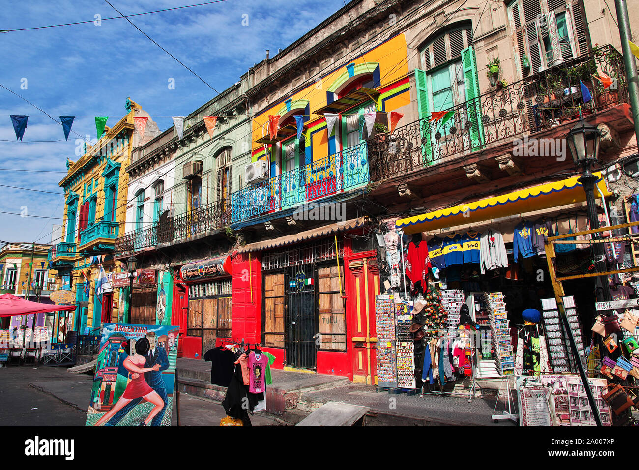 Buenos Aires/Argentinien - 02. Mai 2016: Das Gebäude im Stadtteil La Boca in Buenos Aires, Argentinien Stockfoto