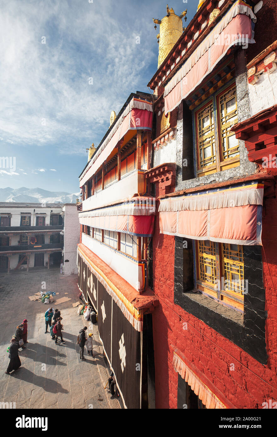 Ein 2019 Bild der Ramoche Tempel in Lhasa, Tibet. Stockfoto