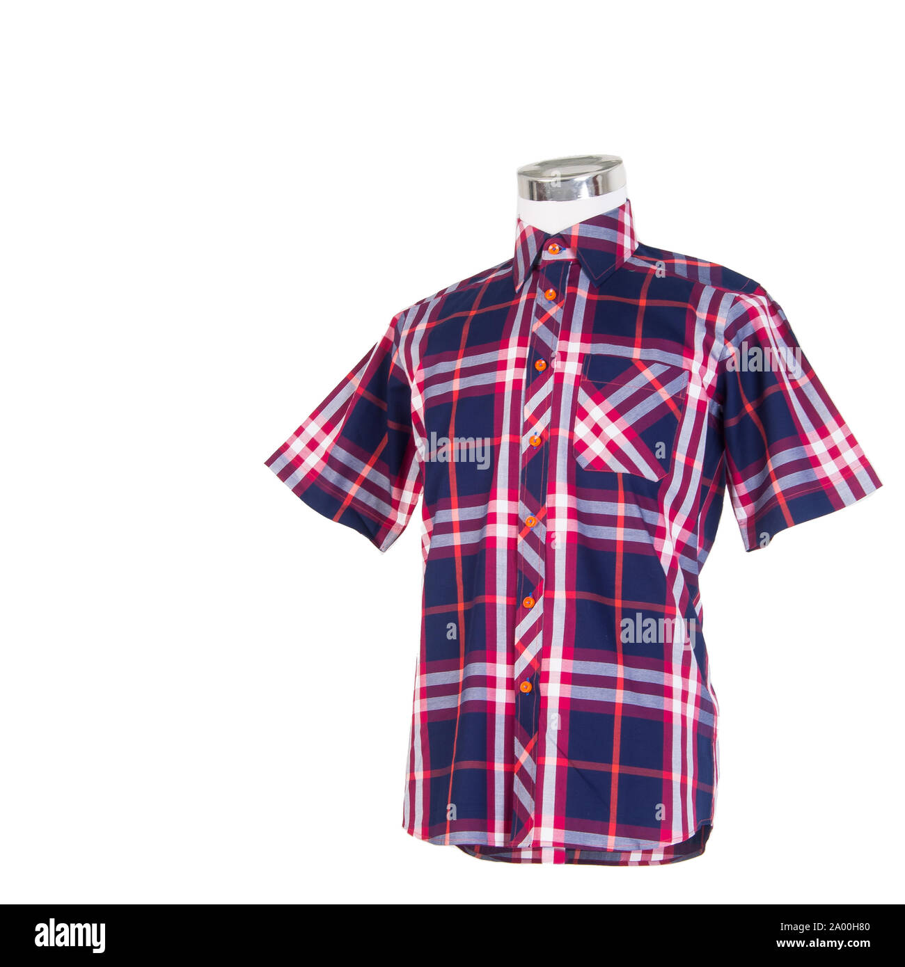 Shirt oder Männer Mannequin auf Hintergrund gekleidet Stockfoto