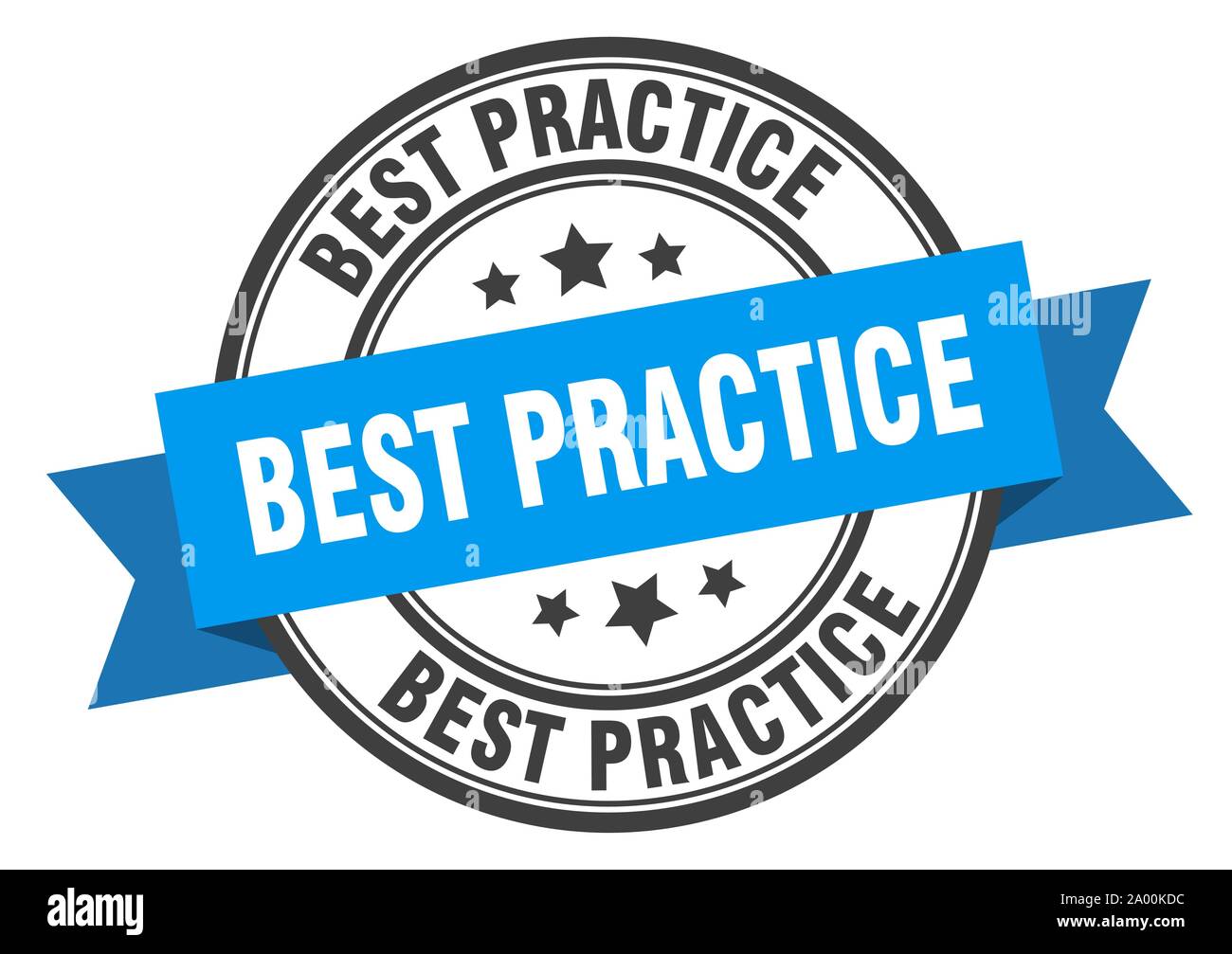 Best Practice Label. best practice blaues Band unterzeichnen. best practice Stock Vektor