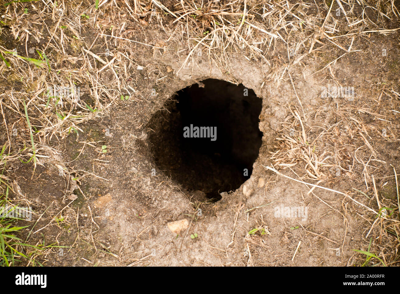 Loch im Boden Stockfoto