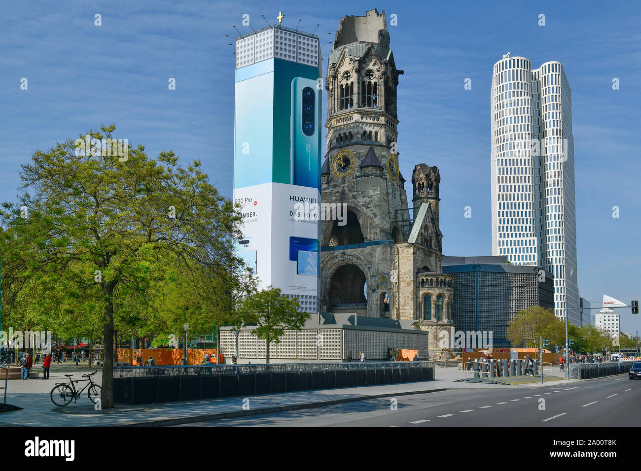 Kaiser-Wilhelm-Gedaechtniskirche, Breitscheidplatz, Charlottenburg, Berlin, Deutschland Stockfoto