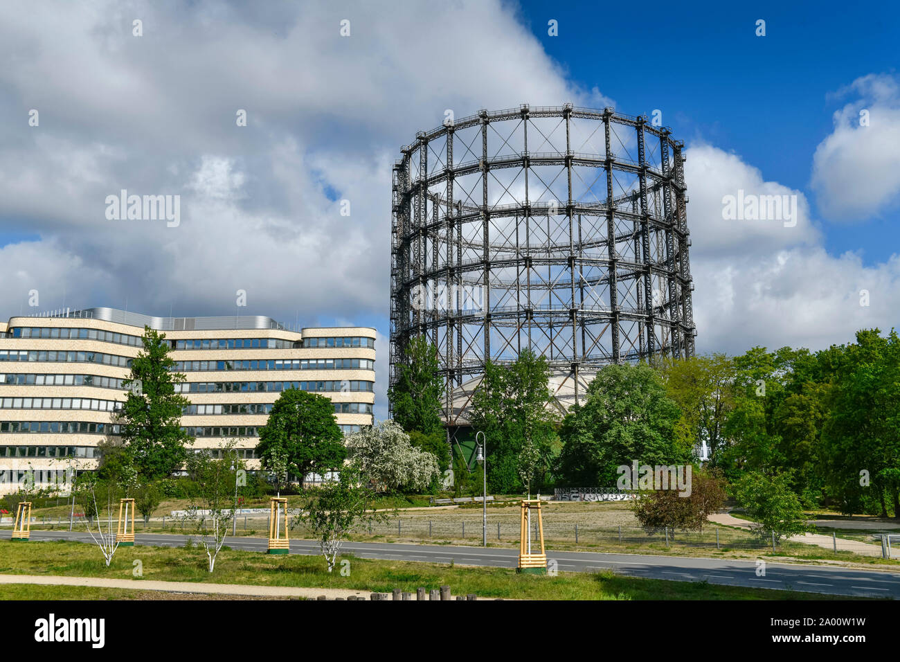Haus 14, Gasometer, EUREF-Campus, Schöneberg, Berlin, Deutschland Stockfoto