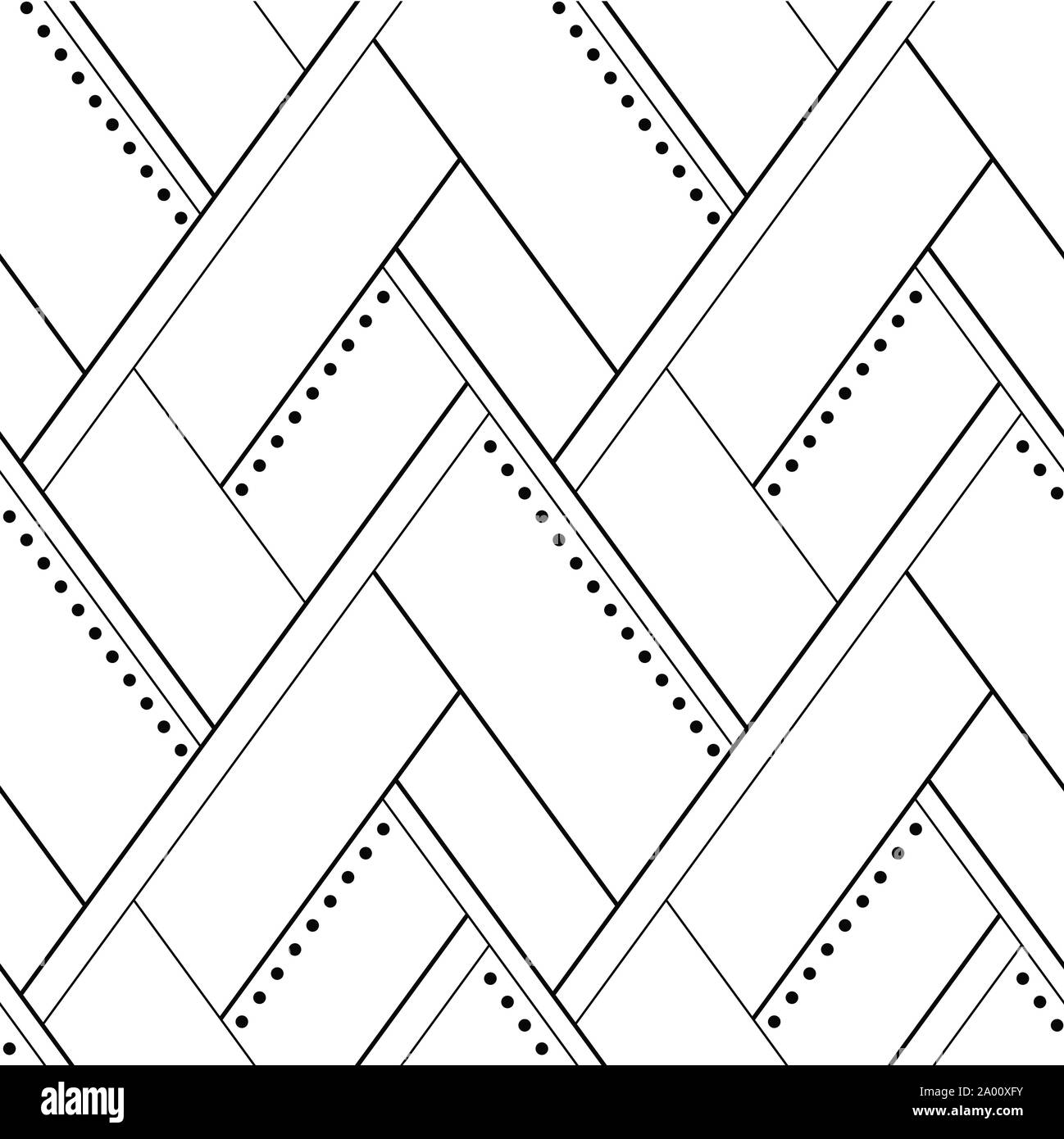 Vektor nahtlose geometrische Muster. Schwarz und Weiß Stock Vektor