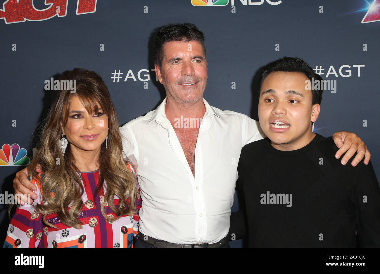 Hollywood, Ca. 18 Sep, 2019. Paula Abdul, Simon Cowell, Kodi Lee, bei "America's Got Talent" Saison 14 Finale rote Teppich an die Dolby Theatre in Hollywood, Kalifornien am 18. September 2019. Credit: Faye Sadou/Medien Punch/Alamy leben Nachrichten Stockfoto