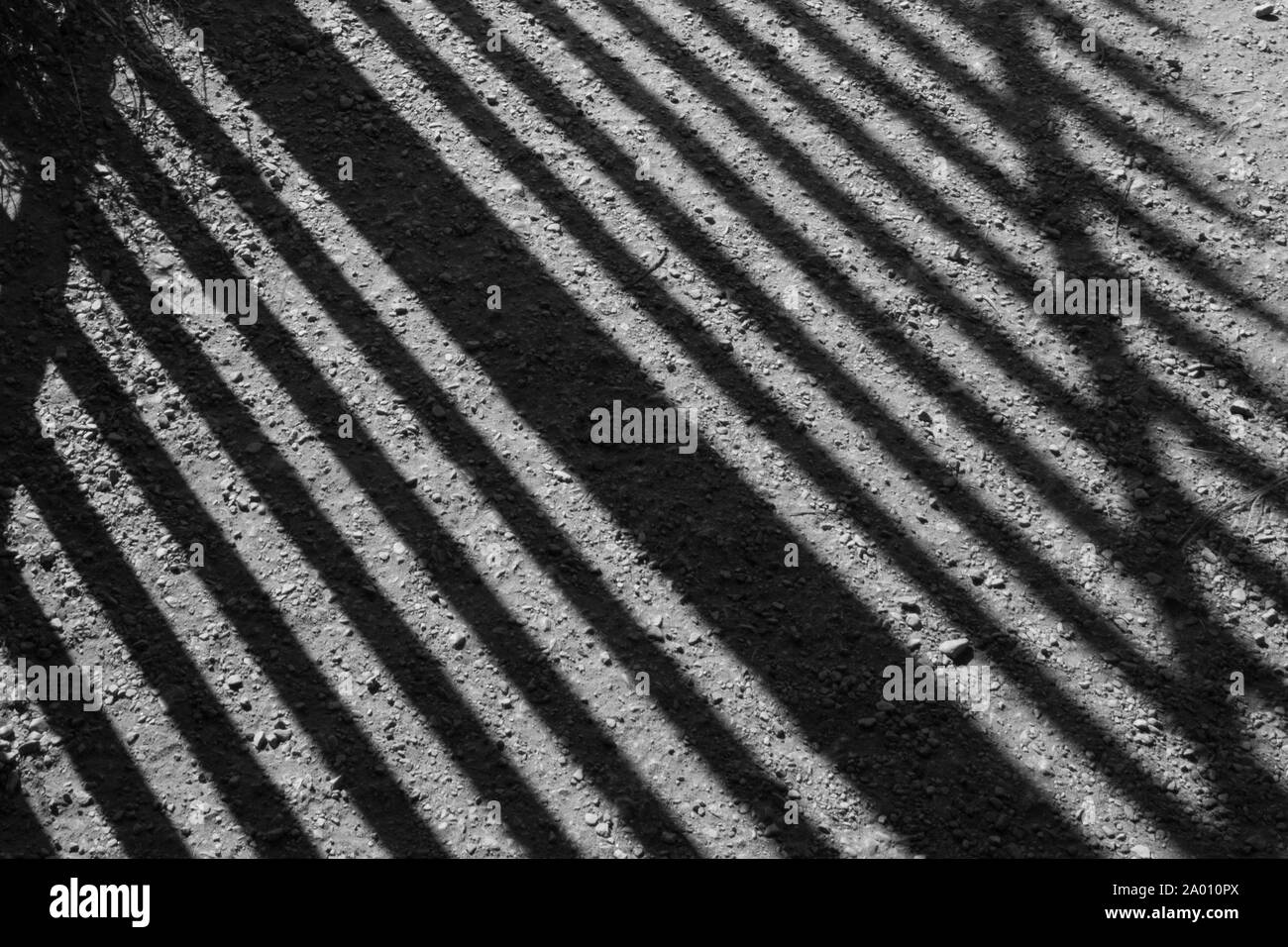Abstrakte Schatten von Geländer Stockfoto