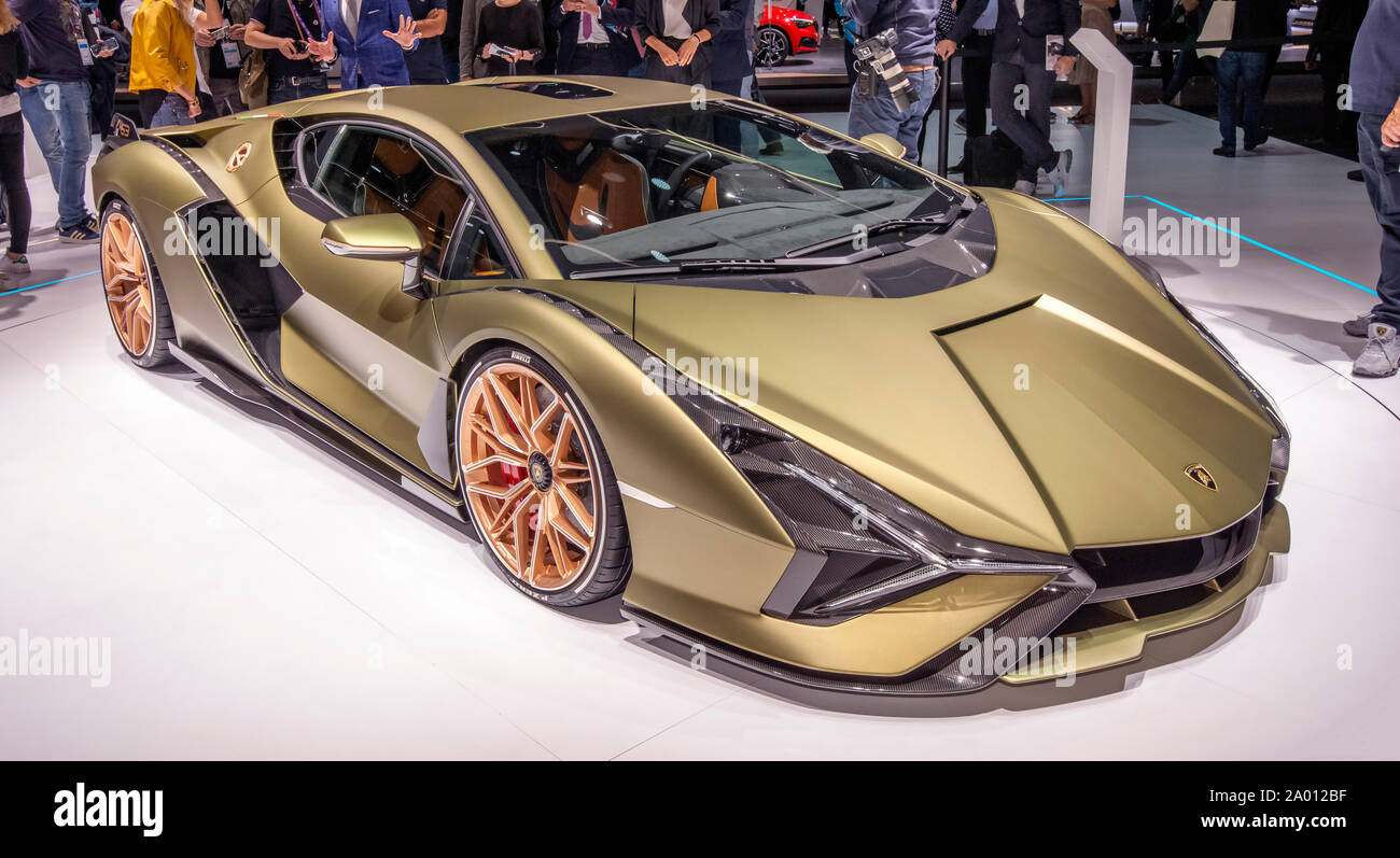 Lamborghini Sian auf der IAA 2019 in Frankfurt Stockfoto