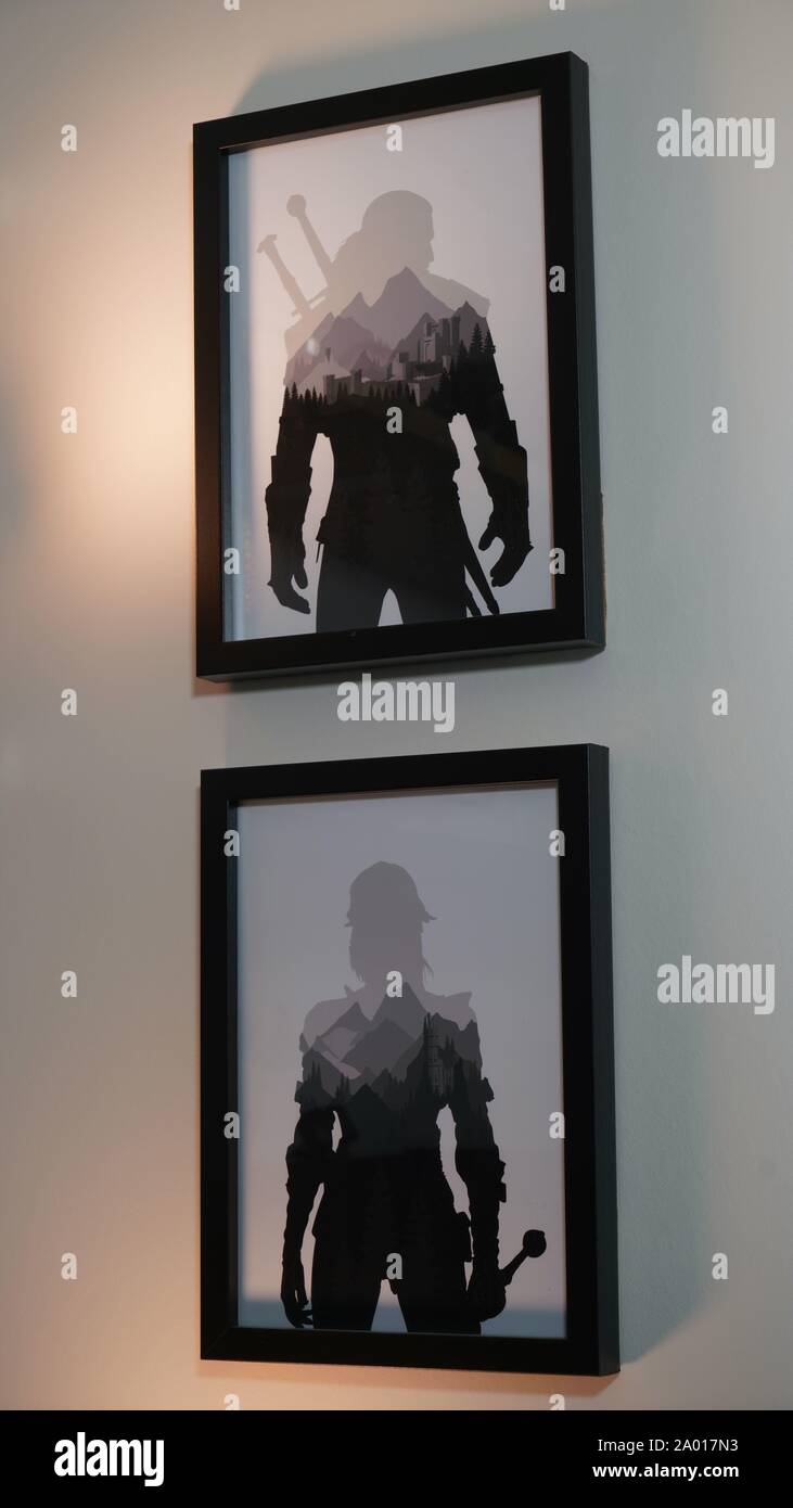 Ciri und Geralt der Hexer Saga Stockfoto