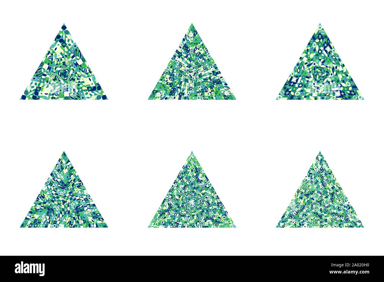 Geometrische Mosaik Dreieck Schablone - abstrakte Zier Vektor element Stock Vektor