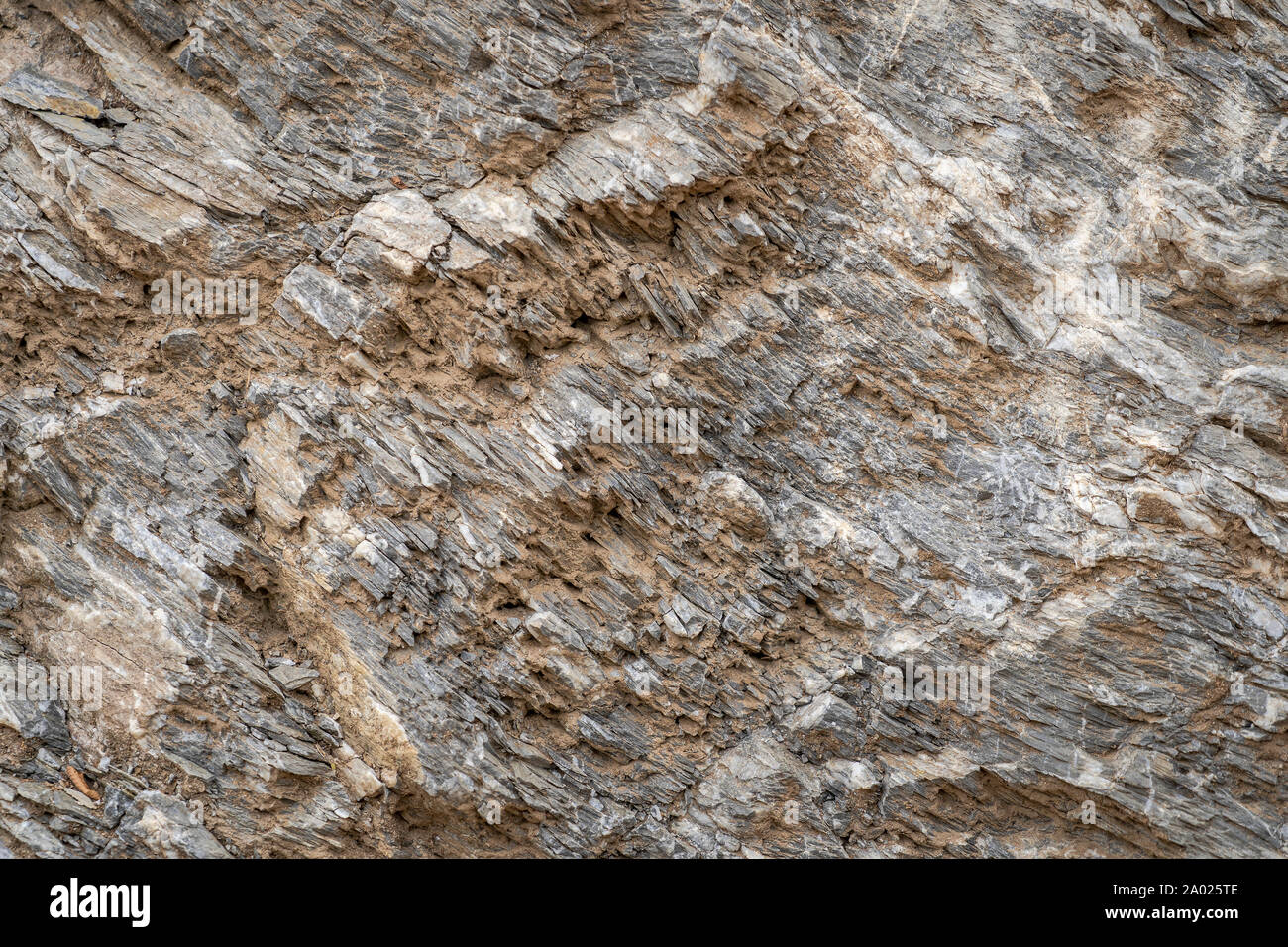 Interessante Details in den Broken Rock aufgrund der Werke Stockfoto