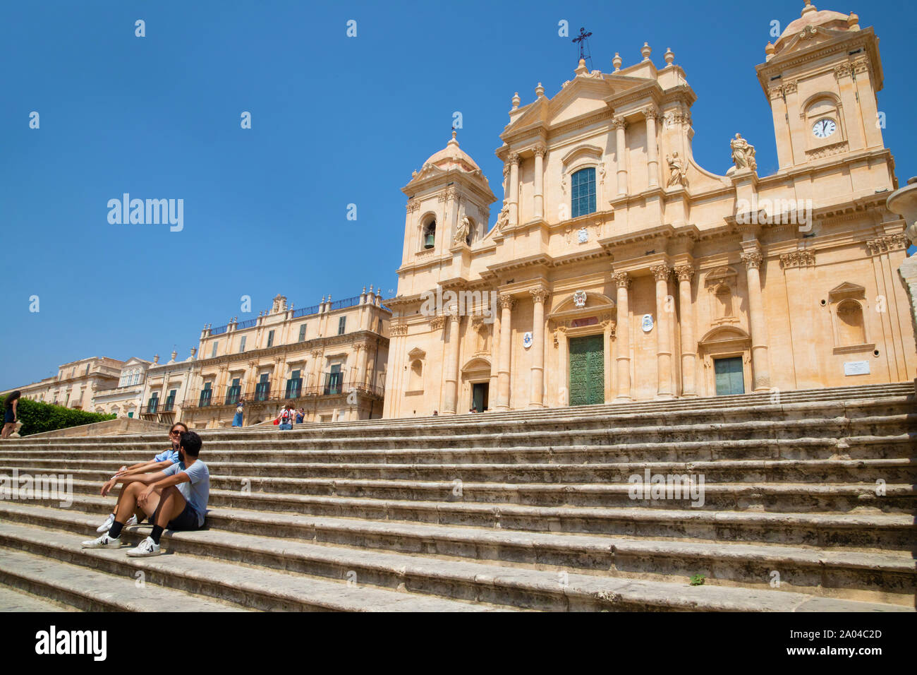 Kathedrale von Noto und seine Treppe Stockfoto