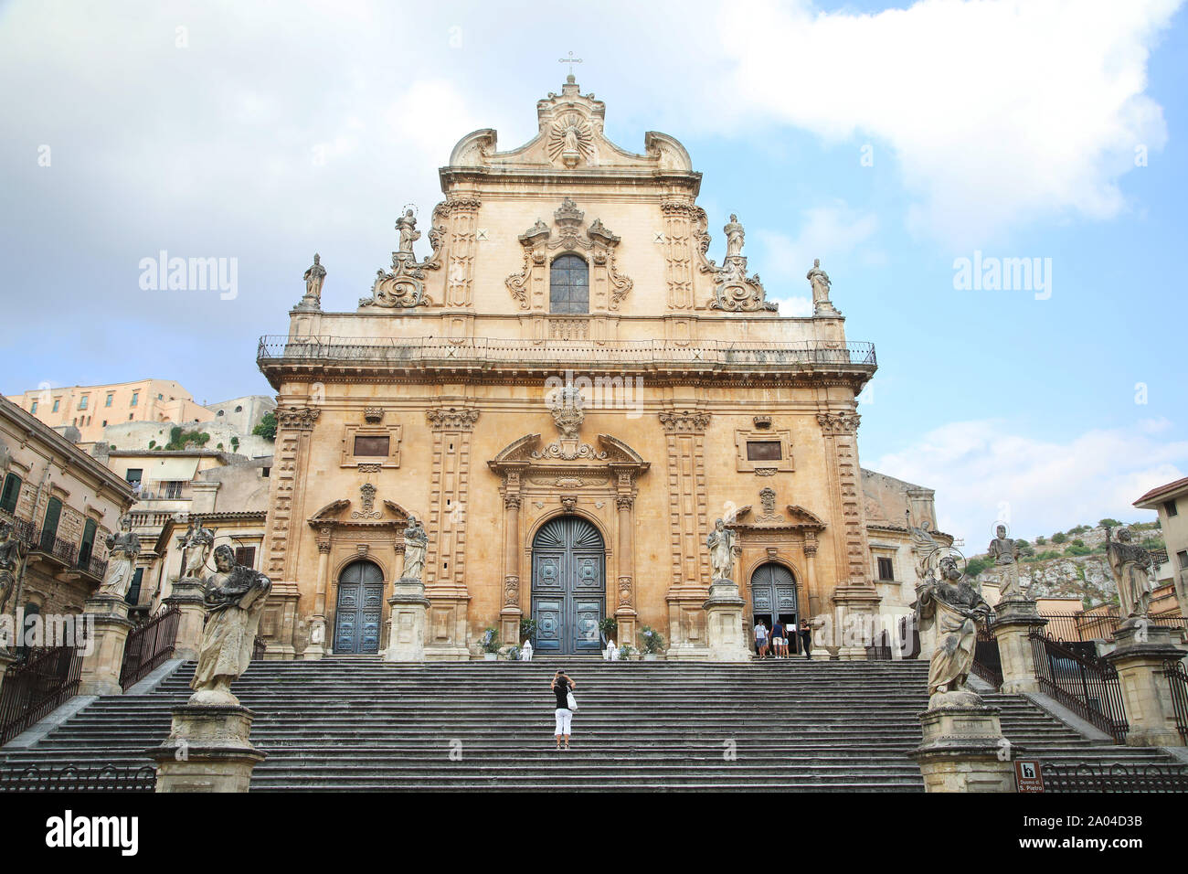 St. Peter Kathedrale in Modica, Italien Stockfoto