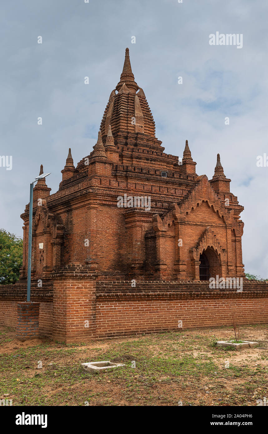 Tal der Tempel. Detail einer Stupa in Bagan - Myanmar - Myanmar Stockfoto