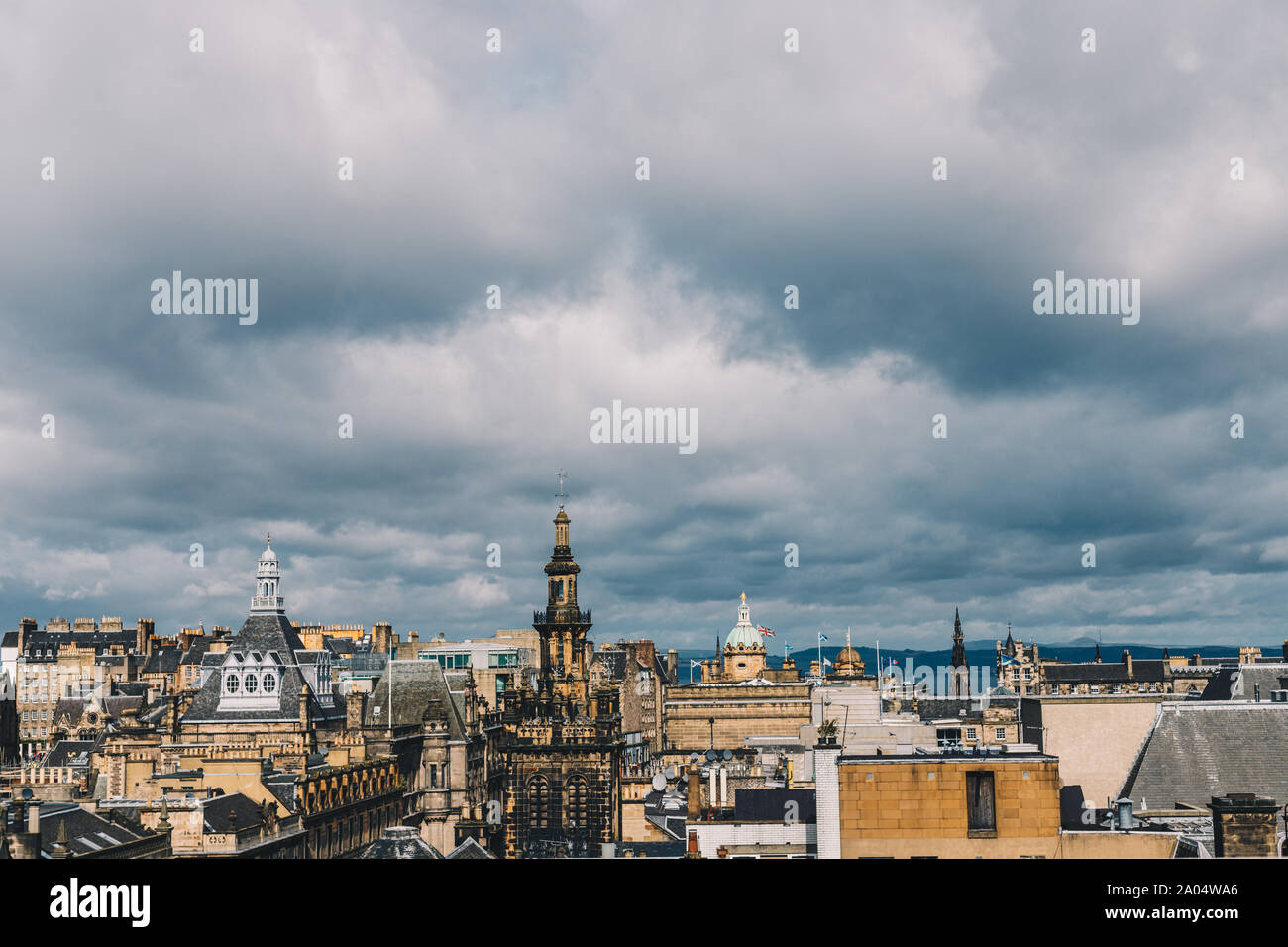 Edinburgh Blick von der Spitze des Museum Stockfoto