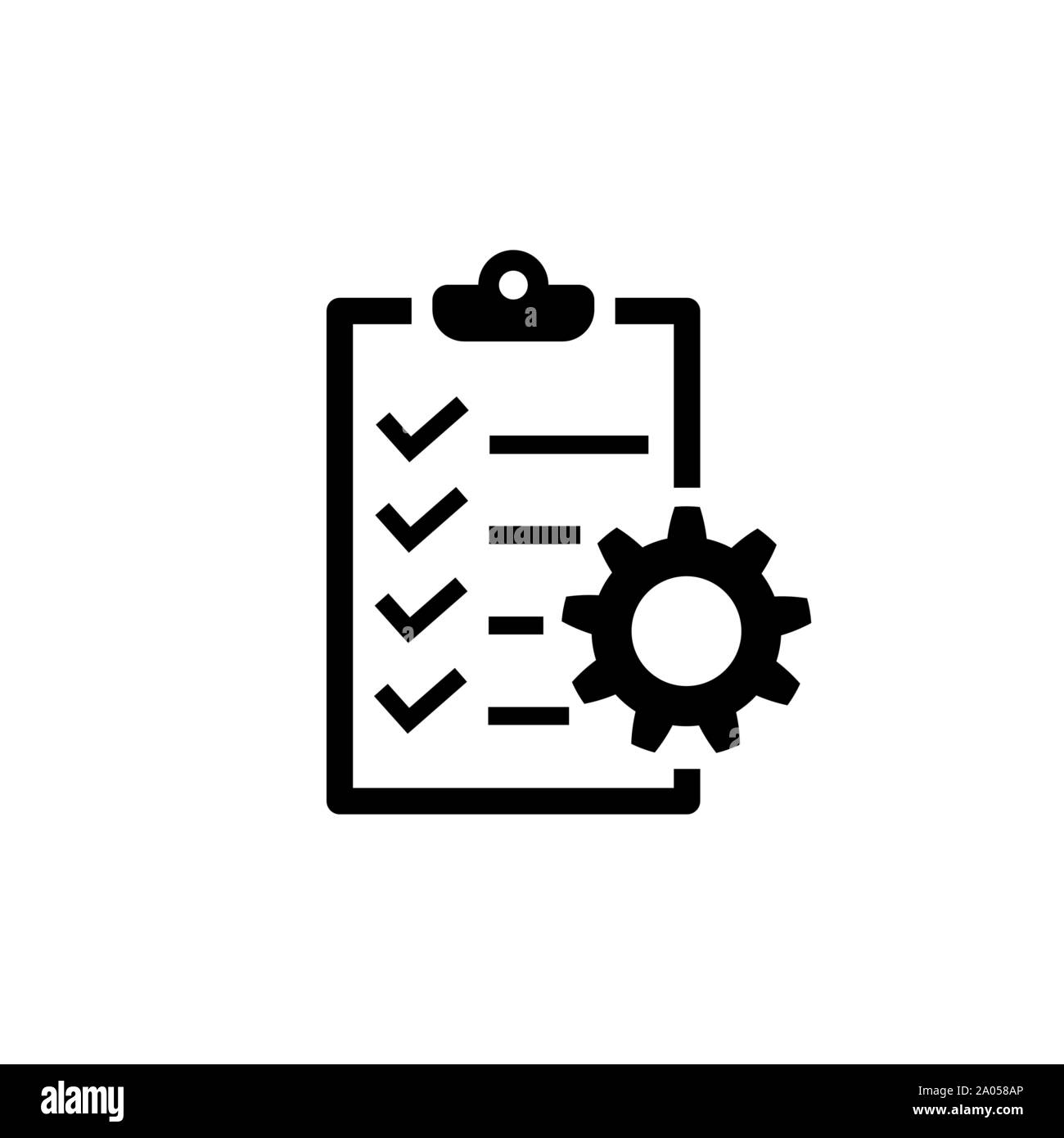 Symbol „Projektmanagement“. Symbol für die To-Do-Liste Stock Vektor