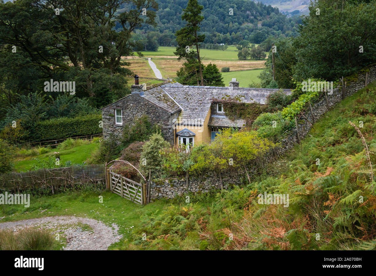 Haus auf dem Land in einer englischen Lakeland Country Cottage Stockfoto