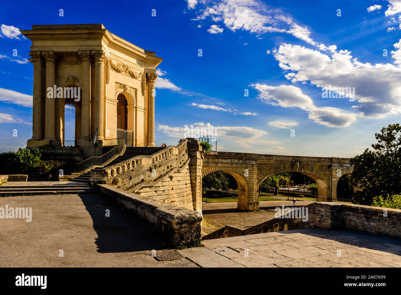 Chateau d Eau, Wasserturm in Montpellier, Frankreich Stockfoto