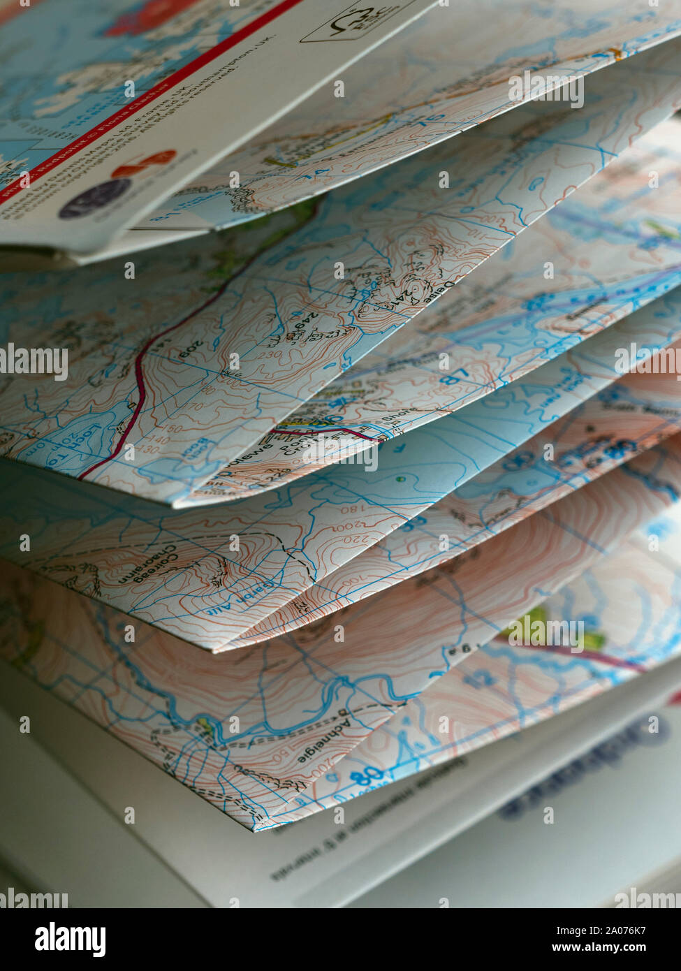 Ordnance Survey Map nördliche Schottland Stockfoto