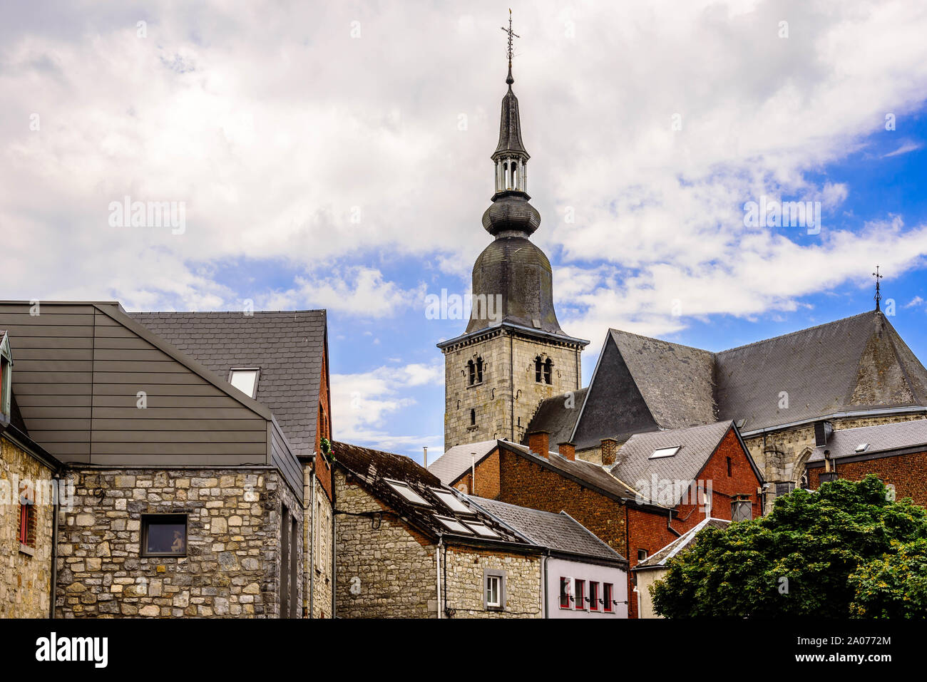Mittelalterliche Stadt von Marche-en-Famenne in Wallony, Belgien Stockfoto