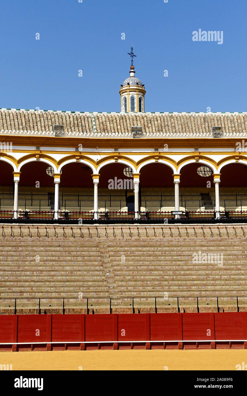 Plaza de Toros de la Maestranza, die Stierkampfarena, Sevilla, Spanien Stockfoto