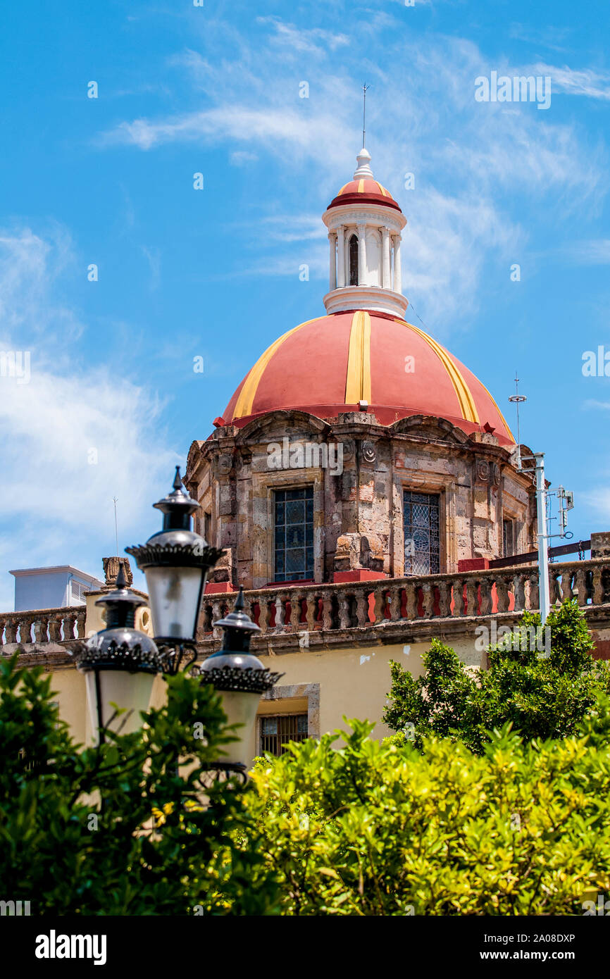 Templo Santa Maria de Gracia, historisches Zentrum, Guadalajara, Jalisco, Mexiko. Stockfoto