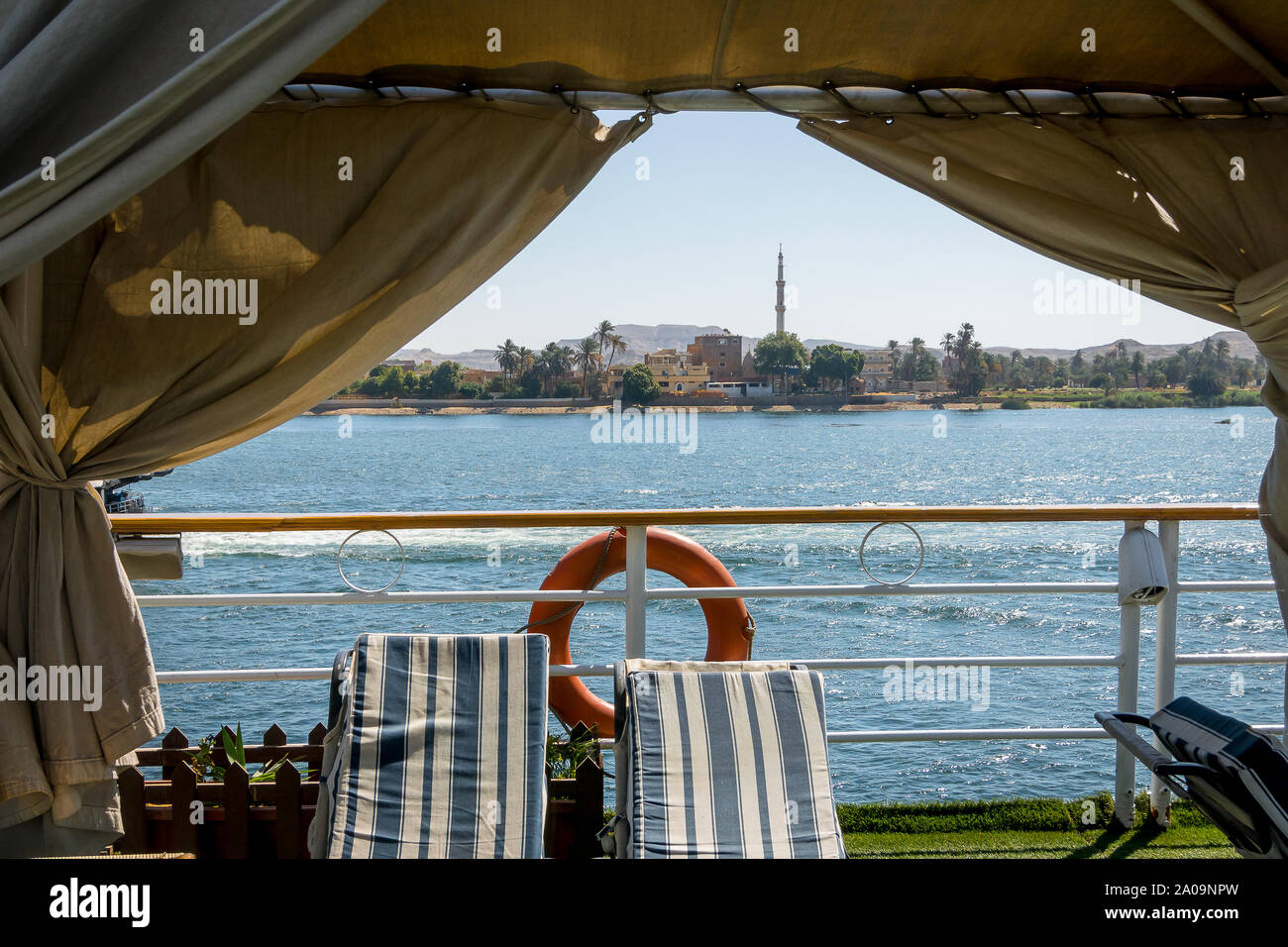 Kreuzfahrten auf dem Nil. Ägypten. April 2019. Afrika Stockfoto