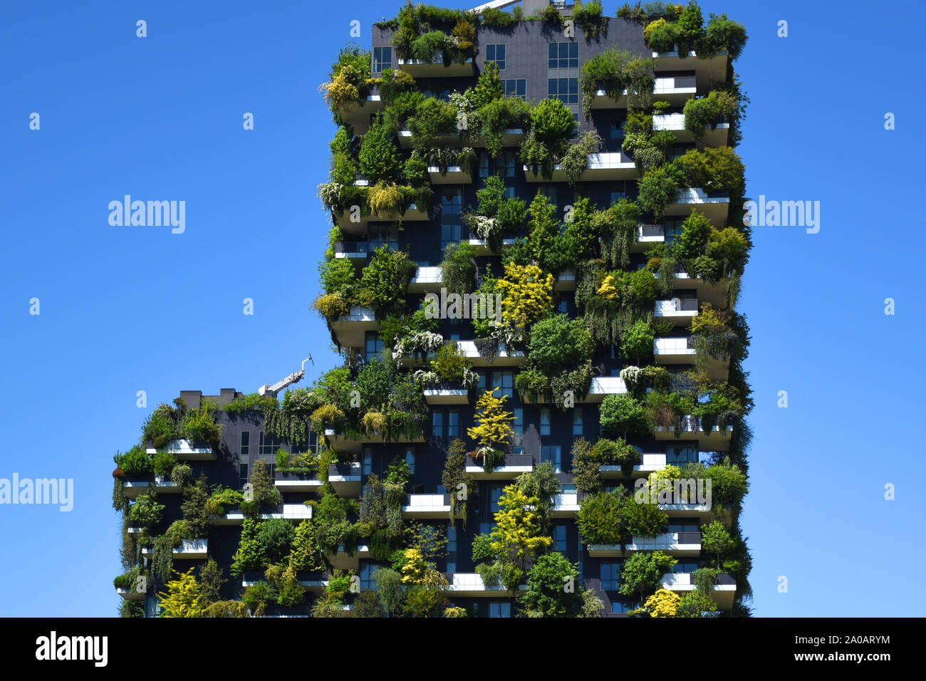 Bosco Verticale (vertikale Wald) ist ein paar Wohntürme (111 und 76 Meter Höhe), entworfen von Stefano Boeri und mehr als 900 Bäume enthalten Stockfoto