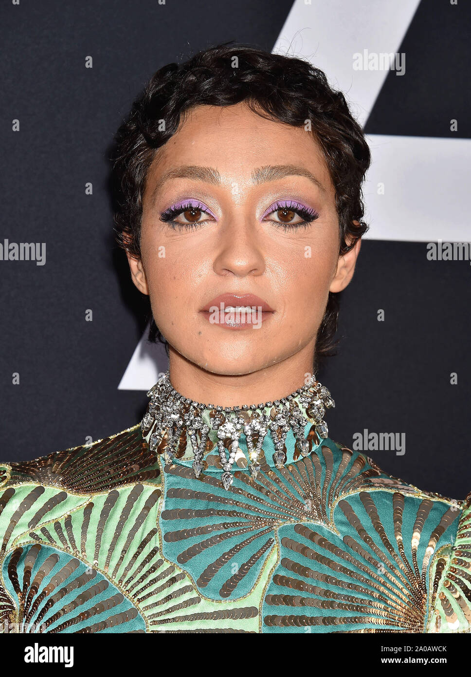 HOLLYWOOD, CA - 18. SEPTEMBER: Ruth Negga besucht die Premiere von Twentieth Century Fox's "Ad Astra" im Cinerama Dome am 18. September 2019 in Los Angeles, Kalifornien. Stockfoto