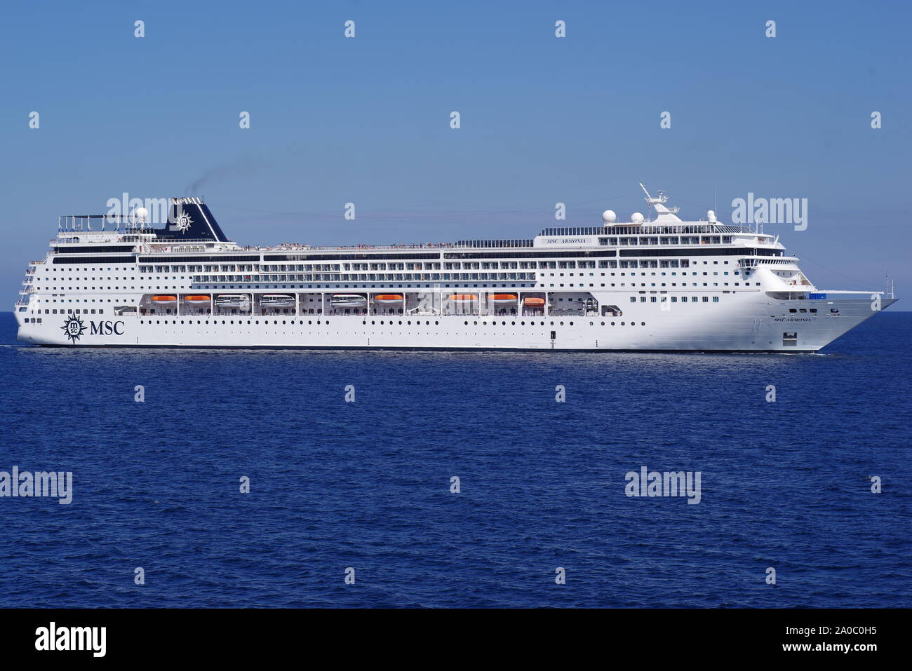 MSC Armonia eingabe Havan, Kuba Stockfoto
