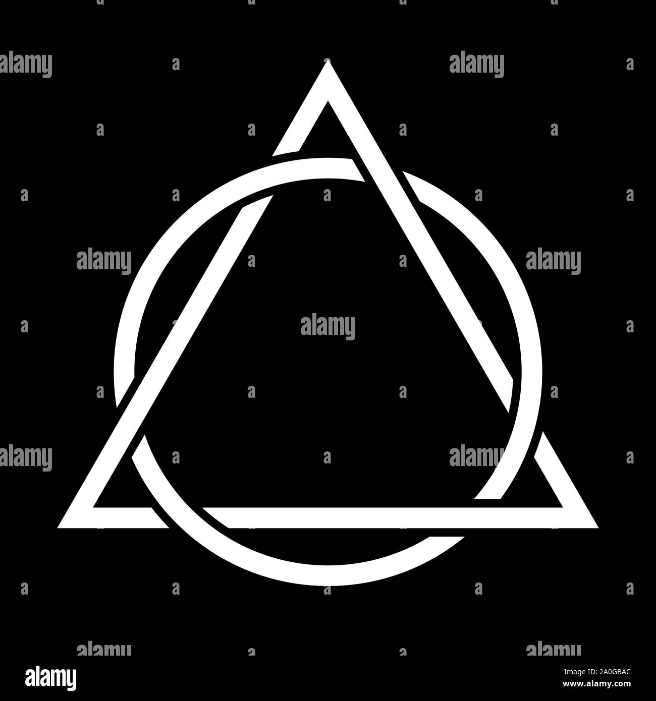 Verriegelung Dreieck und Kreis Stockfoto