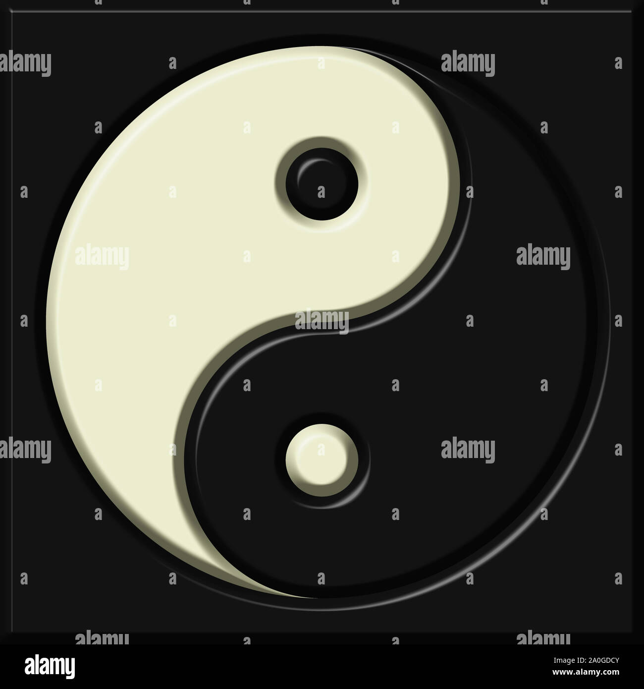 Yin und Yang Symbol Stockfoto