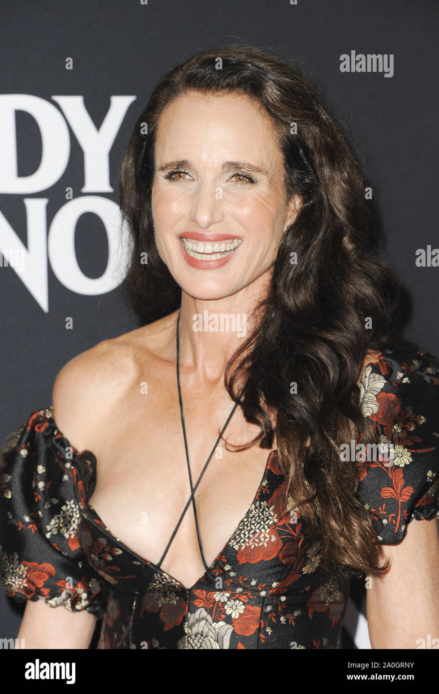 Film Premiere Bereit oder Nicht Mit: Andie MacDowell, Wo: Los Angeles, California, United States Wann: 20 Aug 2019 Quelle: Apega/WENN.com Stockfoto