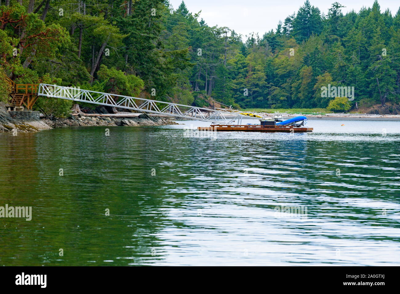 Der Kanal zwischen den Nord- und Südpender-Inseln in British Columbia, Kanada Stockfoto