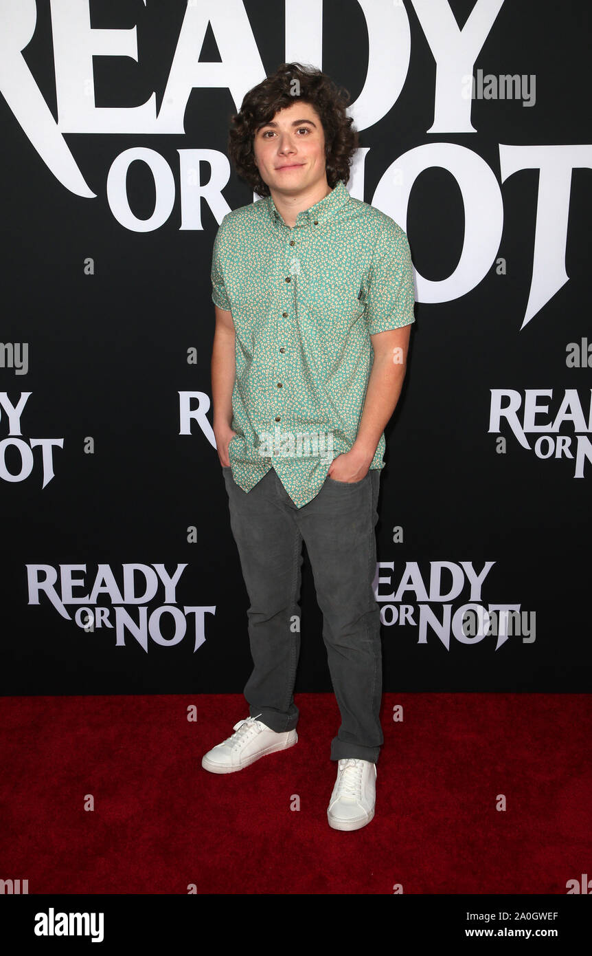 LA Screening von Fox Searchlight" Bereit oder Nicht' Mit: Austin Zajur Wo: Culver City, Kalifornien, USA Wann: 20 Aug 2019 Quelle: FayesVision/WENN.com Stockfoto