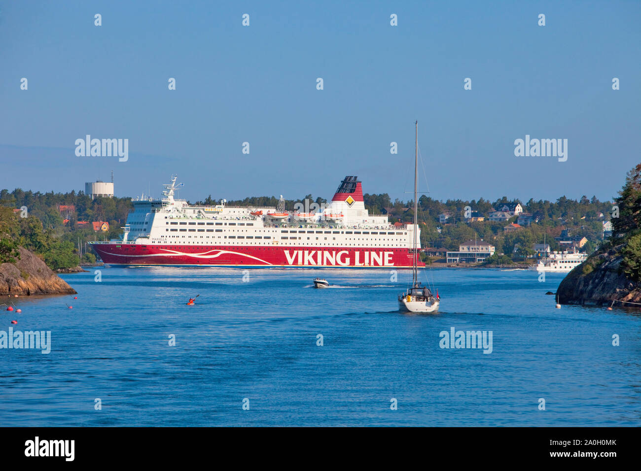 Schweden, Stockholm - Kreuzfahrt Schiff in den Stockholmer Schären. Stockfoto