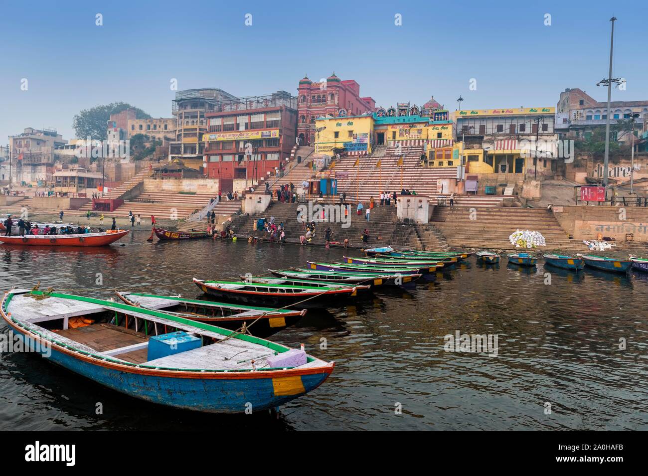 Kedar Ghat, Varanasi, Uttar Pradesh, Indien Stockfoto