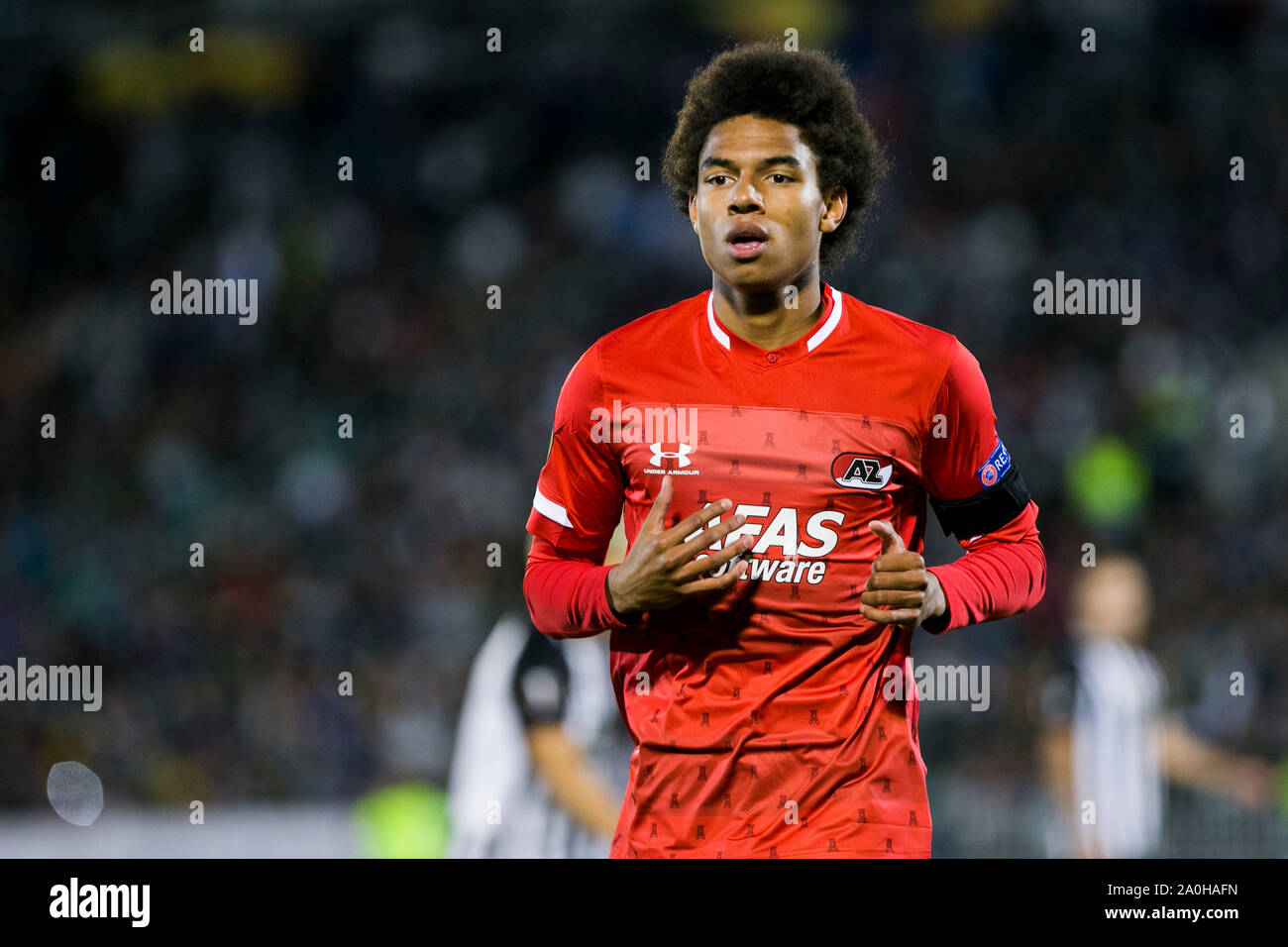 Belgrad, Serbien. 19 Sep, 2019. Calvin Stengs der AZ Alkmaar. Credit: Nikola Krstic/Alamy leben Nachrichten Stockfoto