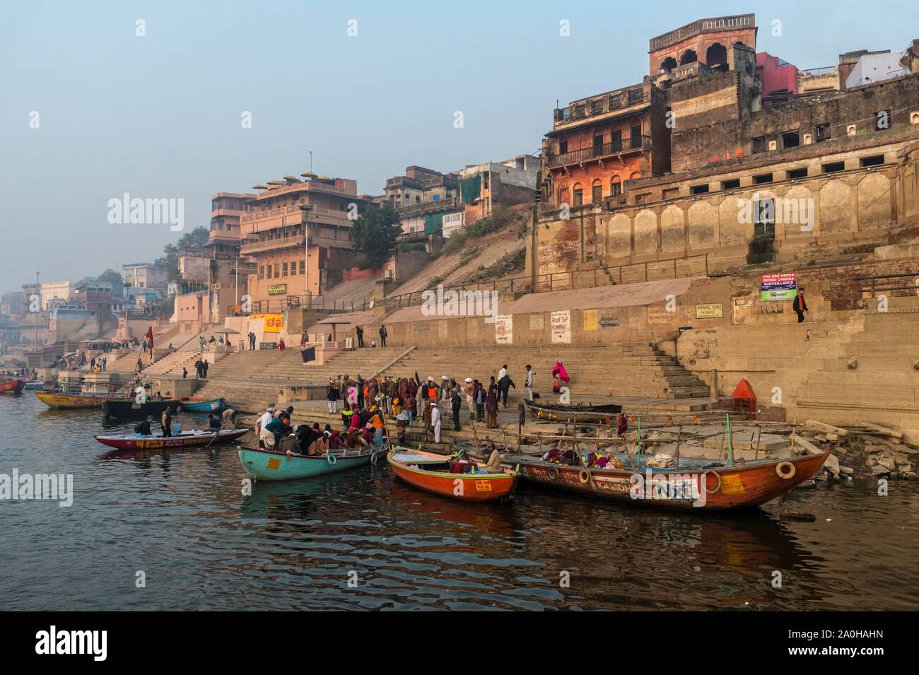 Meer Ghat, Varanasi, Uttar Pradesh, Indien Stockfoto