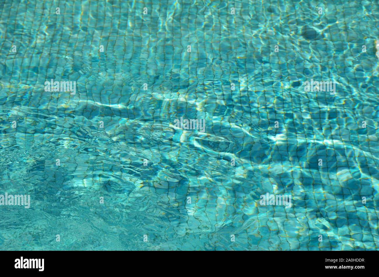 Transparente Wasser im Pool Stockfoto