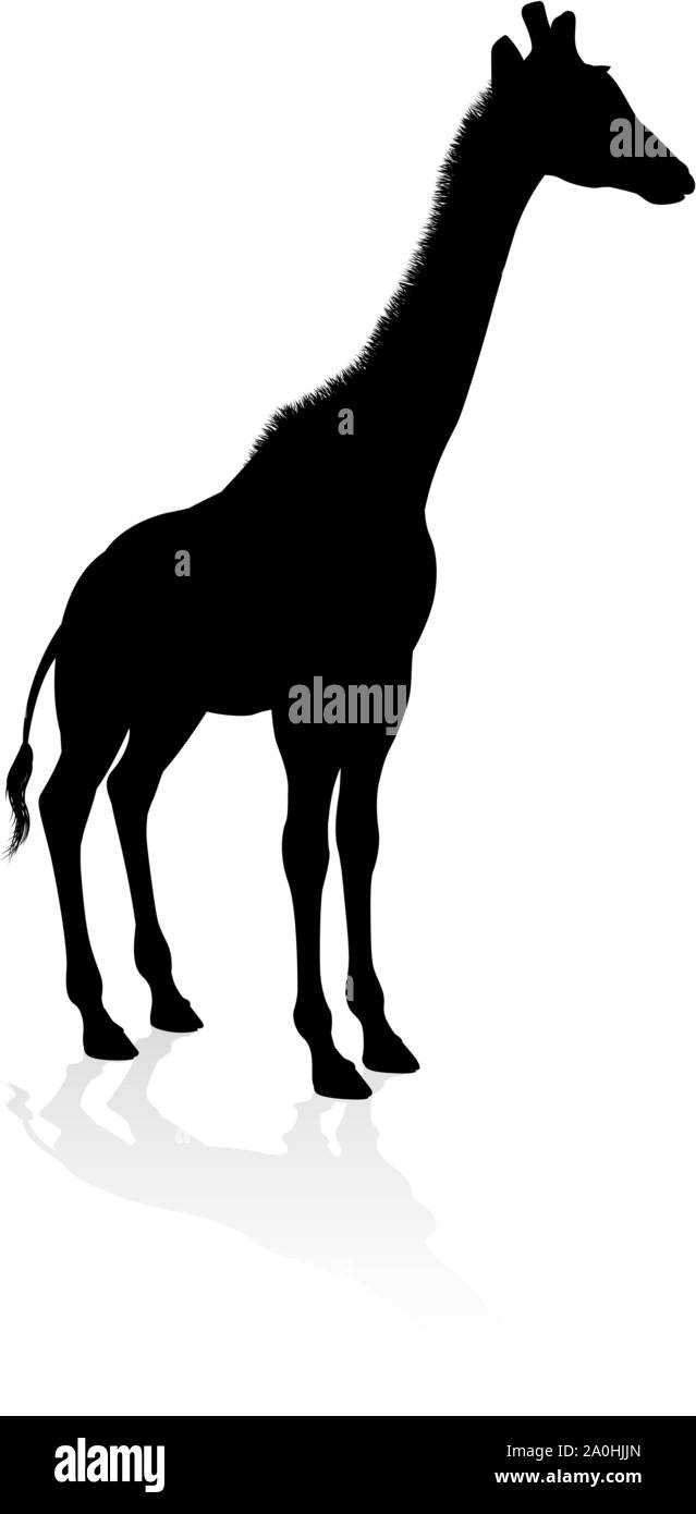 Giraffe Animal Silhouette Stock Vektor